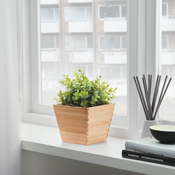 VILDAPEL Plant pot, bamboo 12 cm