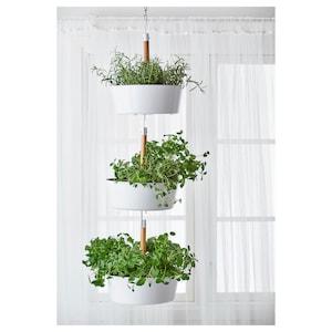 BITTERGURKA Hanging planter, white