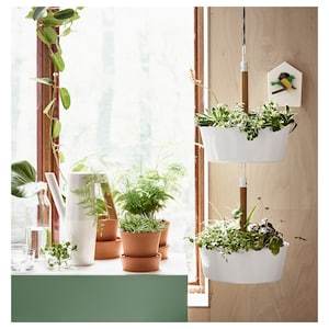 BITTERGURKA Hanging planter, white