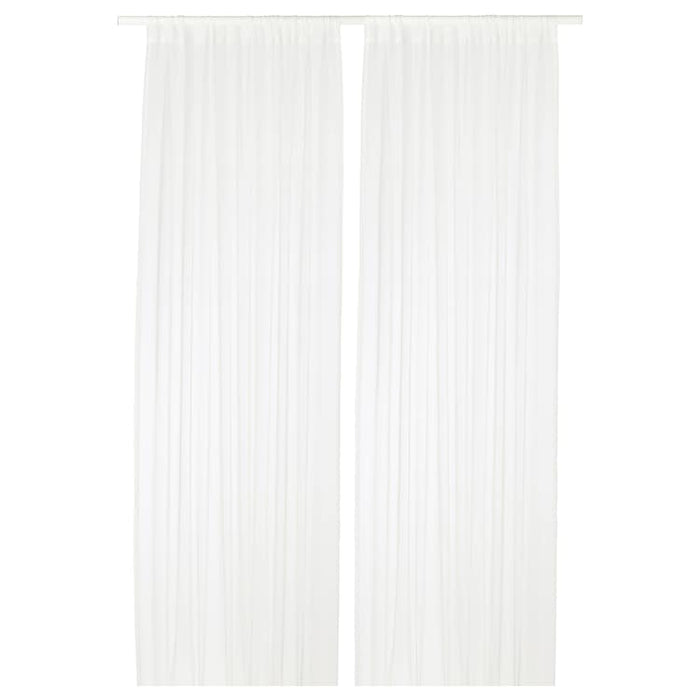 TERESIA Sheer curtains, 1 pair, white, 145x250 cm