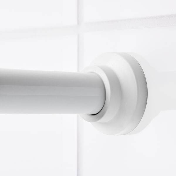 BOTAREN Shower curtain rod, white 120-200 cm