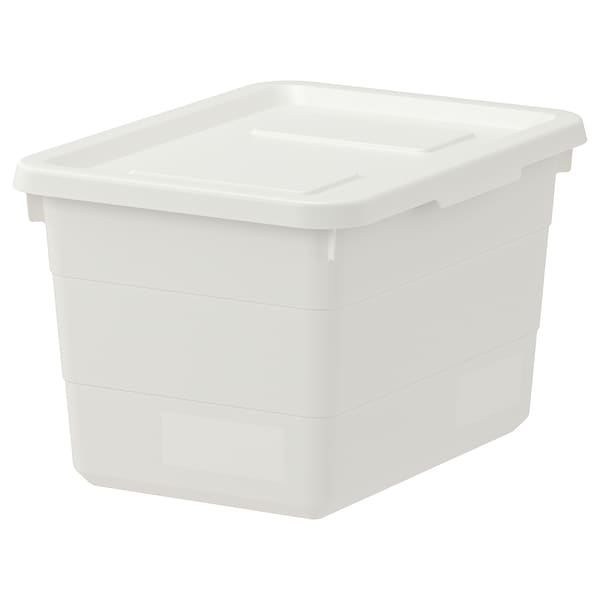 SOCKERBIT box with lid 19x26x15cm, white