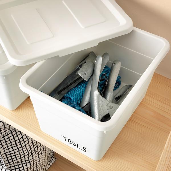 SOCKERBIT box with lid 19x26x15cm, white