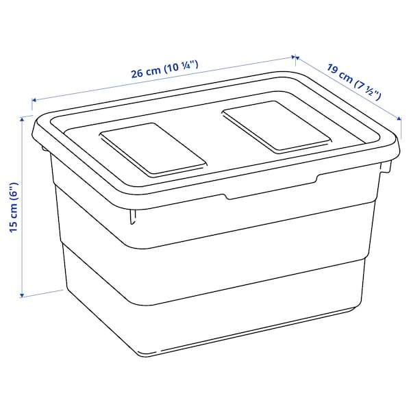 SOCKERBIT box with lid 19x26x15cm, white