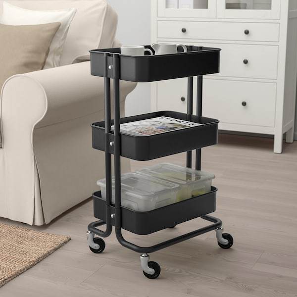 RASKOG trolley 35x45x78 cm black