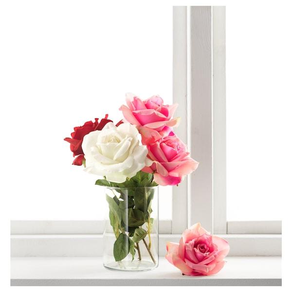 SMYCKA Artificial flower, rose/pink 75 cm