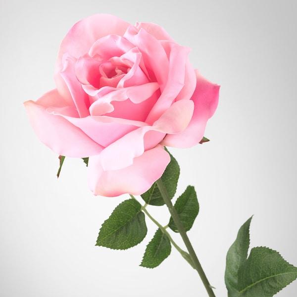 SMYCKA Artificial flower, rose/pink 75 cm