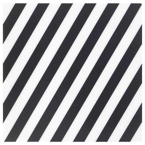 PIPIG Place mat, striped/black/white 37x37 cm