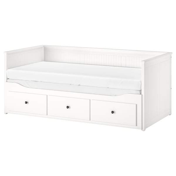 HEMNES Day-bed frame with 3 drawers, white 80x200 cm