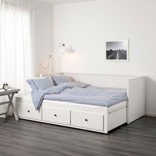 HEMNES Day-bed frame with 3 drawers, white 80x200 cm