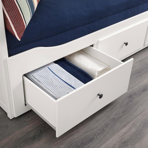 HEMNES Day-bed frame with 3 drawers, white 80x200 cm