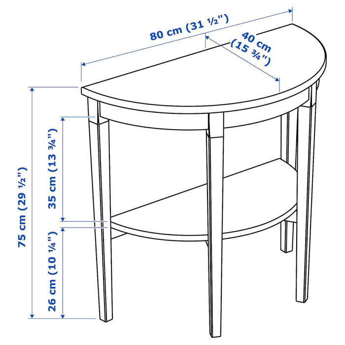 ARKELSTORP Window table, black 80x40x75 cm