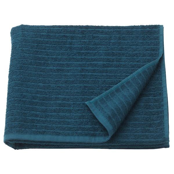 VAGSJON bath towel, dark blue, 70x140 cm