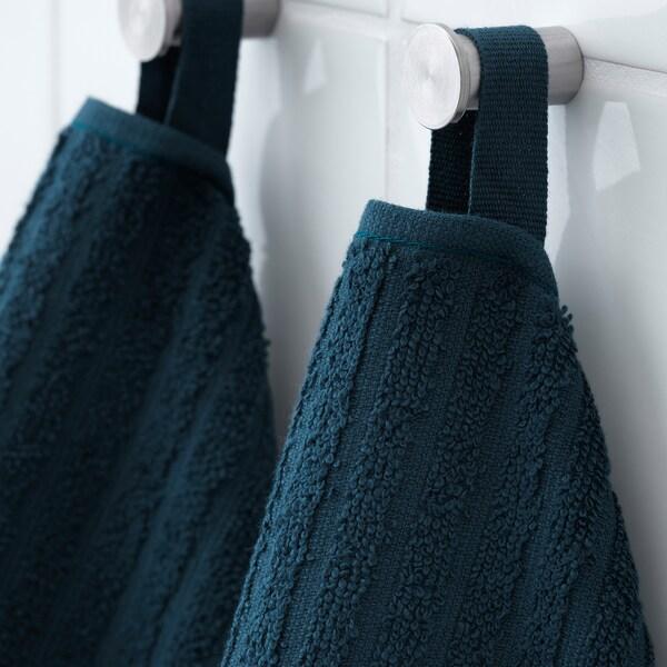 VAGSJON bath towel, dark blue, 70x140 cm