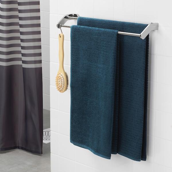 VAGSJON bath towel, dark blue, 70x140 cm