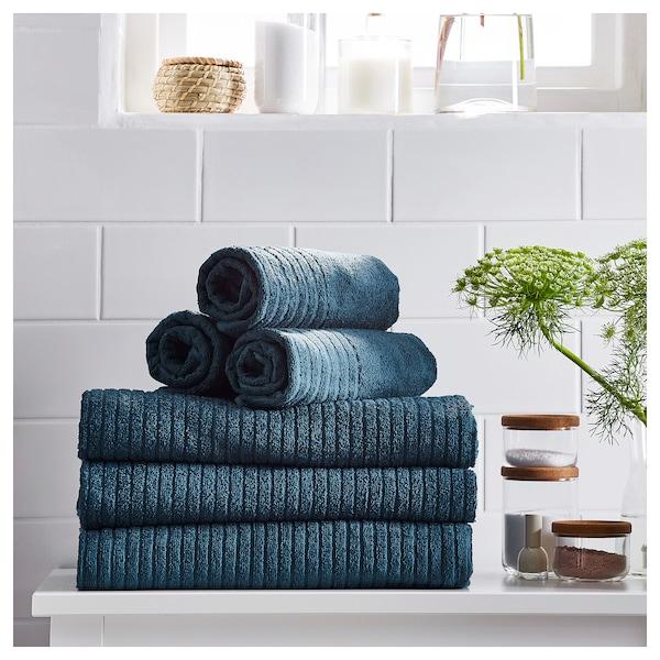 VAGSJON bath towel, dark blue, 70x140 cm