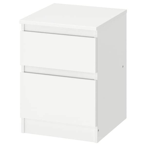 KULLEN Chest of 2 drawers, white 35x49 cm