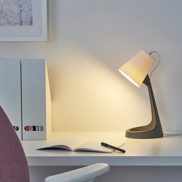 SVALLET work lamp, dark grey/white