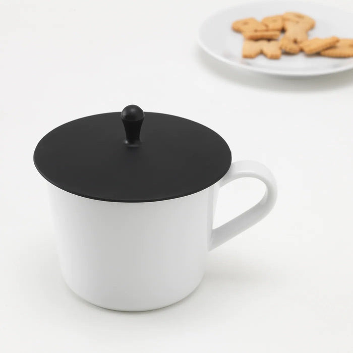 SMULFARE Lid for mug, silicone black