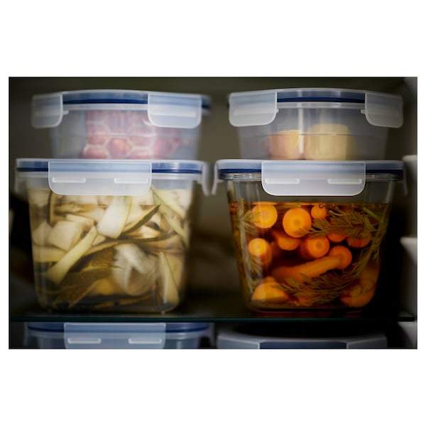 IKEA 365+ Food container, square/plastic 1.4 l