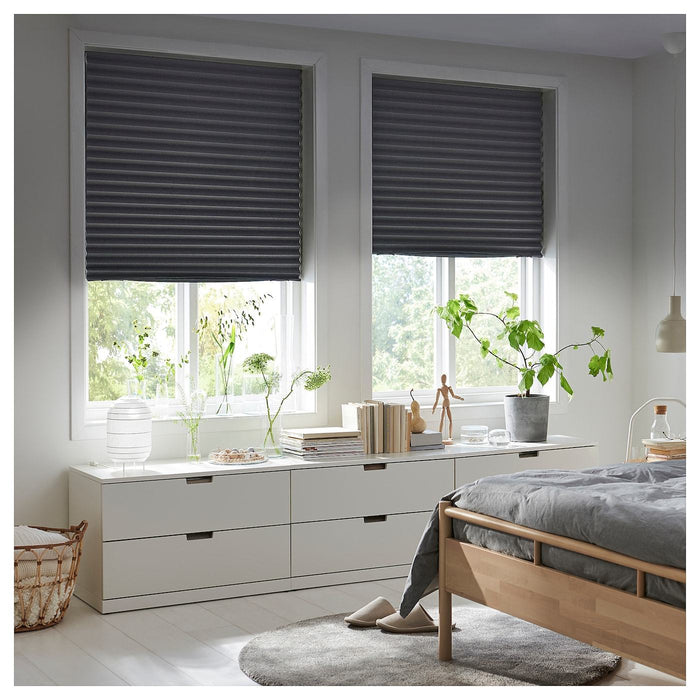 SCHOTTIS Block-out pleated blind, dark grey 100x190 cm