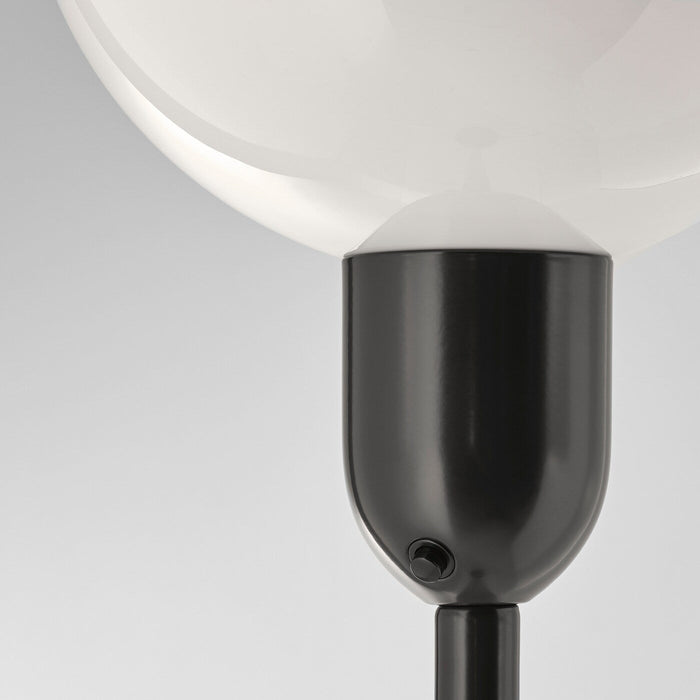 HEKTOGRAM Floor uplighter/reading lamp, black/white