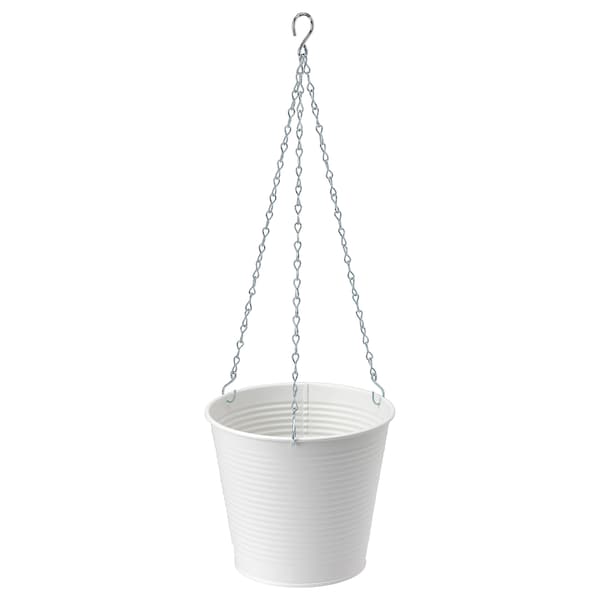 CASHEWAPPLE Hanging planter, in/outdoor white 15 cm