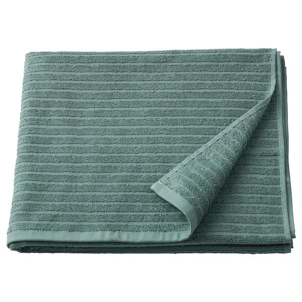 VAGSJON bath towel, grey-turquoise, 70x140 cm