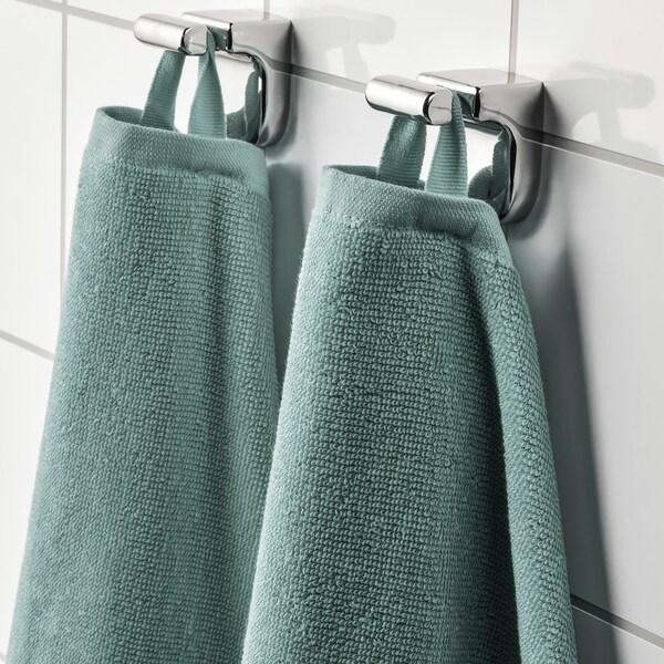 VAGSJON bath towel, grey-turquoise, 70x140 cm