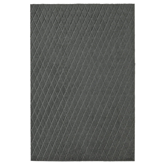 OSTERILD door mat, indoor, dark grey, 60x90 cm