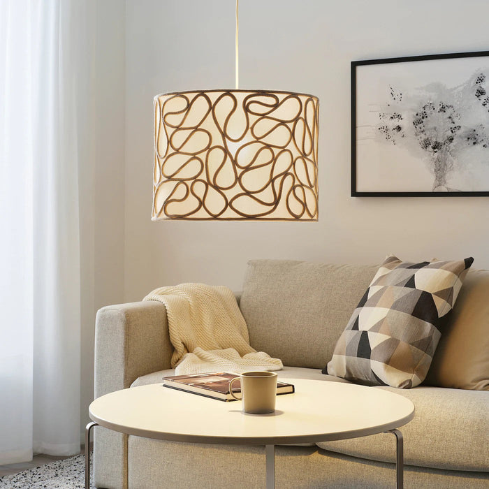 VINGMAST Lamp shade, rope pattern beige 42 cm