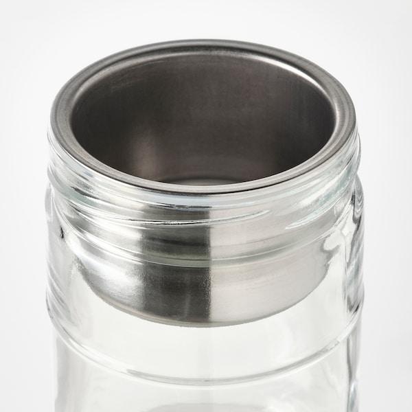 DAGKLAR jar with insert, clear glass/stainless steel