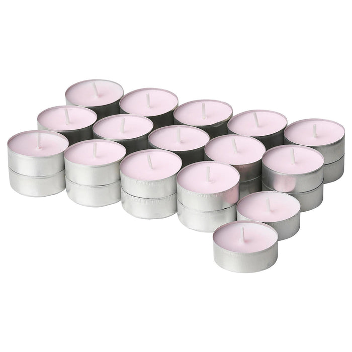 LUGNARE Scented tealight, Jasmine/pink 3.5 hr