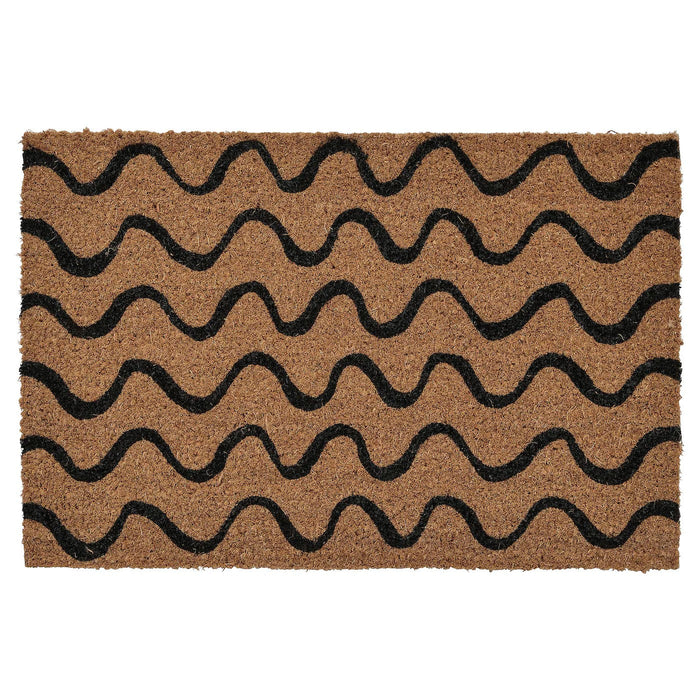 UNDERSTED Door mat, indoor, natural/black 40x60 cm