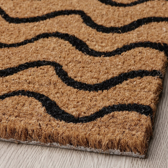 UNDERSTED Door mat, indoor, natural/black 40x60 cm