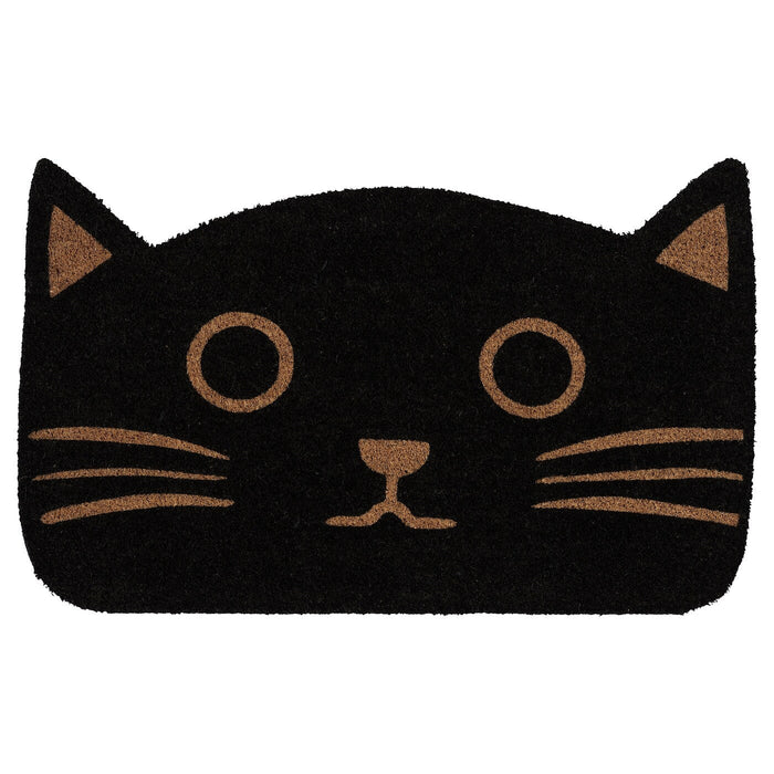 GLEJBJERG Door mat, black/cat 50x80 cm