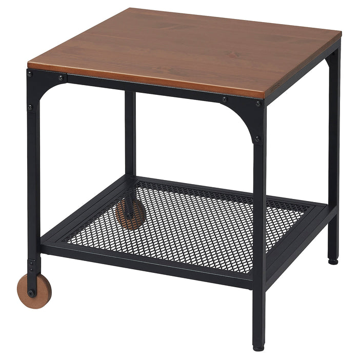 FJALLBO Side table, black, 45x45 cm