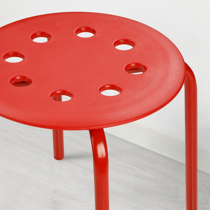 MARIUS Stool, red, 35 cm