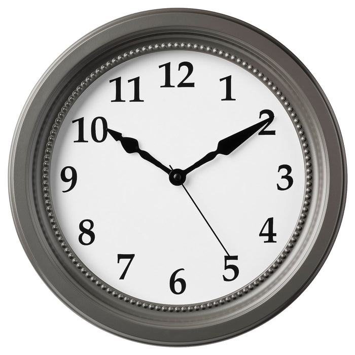 SONDRUM Wall clock, low-voltage/grey, 35 cm