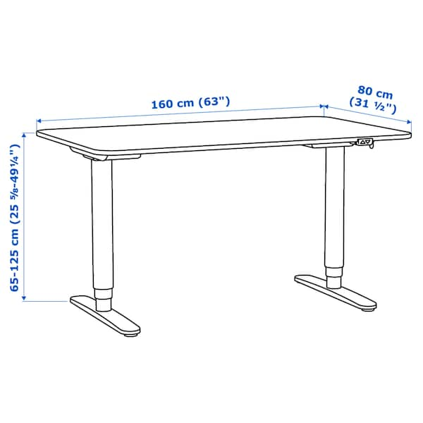 BEKANT Desk sit/stand 160x80 cm