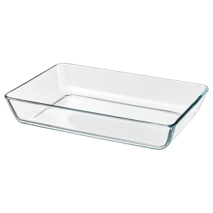 MIXTUR oven/serving dish, clear glass, 35x25 cm