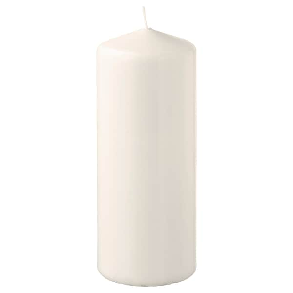 FENOMEN Unscented block candle, natural 15 cm