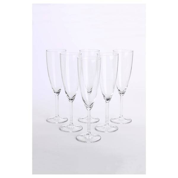 SVALKA Champagne glass, clear glass 21 cl