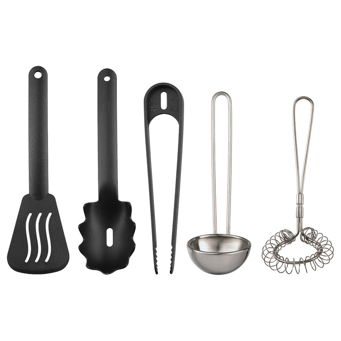 DUKTIG 5-piece toy kitchen utensil set, multicolour