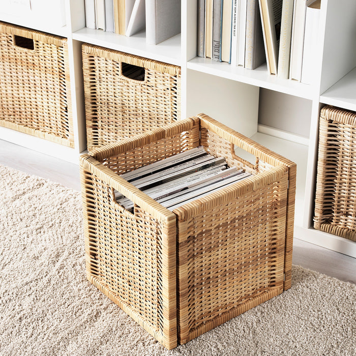 BRANAS Basket, rattan, 32x34x32 cm