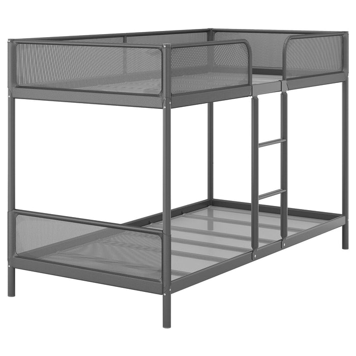 TUFFING Bunk bed frame, dark grey, 90x200 cm