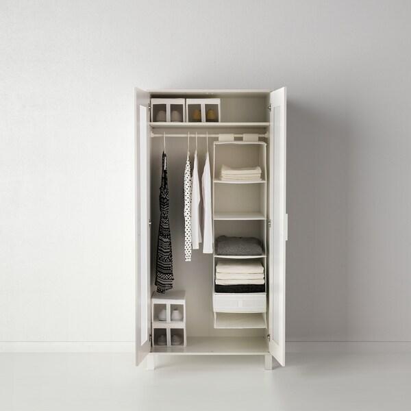 SKUBB Storage with 6 compartments, white 35x45x125 cm