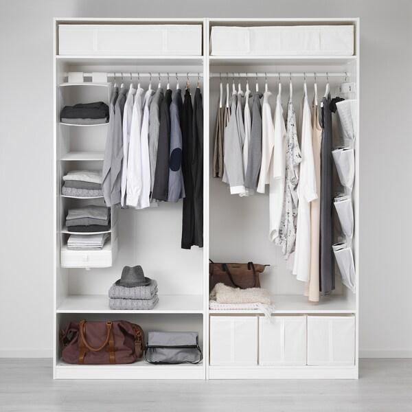 SKUBB Storage with 6 compartments, white 35x45x125 cm