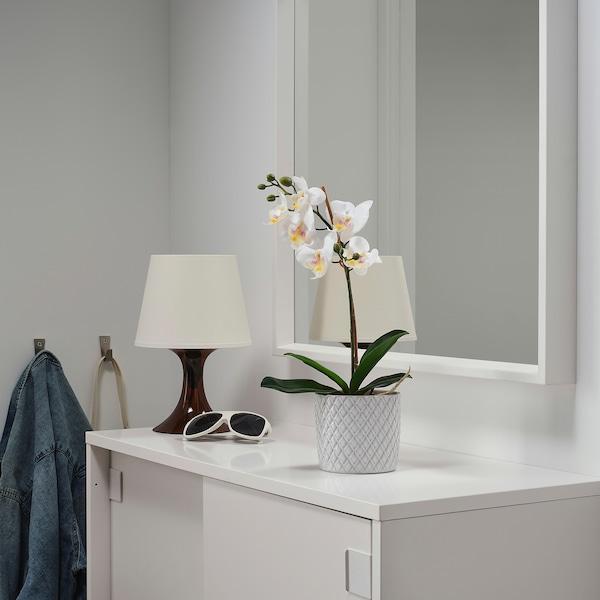 FEJKA Artificial potted plant, Orchid white 9 cm