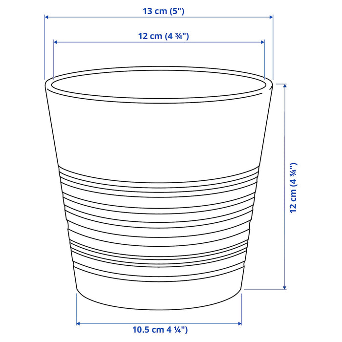 MUSKOT Plant pot, white, 9 cm